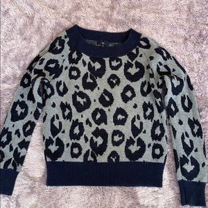 Gap navy leopard sweater